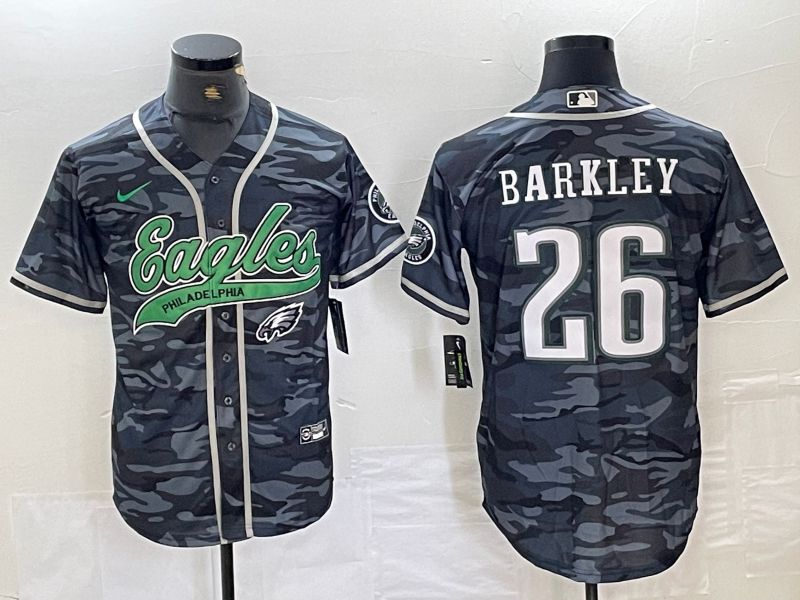 Men Philadelphia Eagles #26 Barkley Camo 2024 Nike Co branded NFL Jersey style 1->philadelphia eagles->NFL Jersey